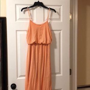 Bright orange striped Maxi